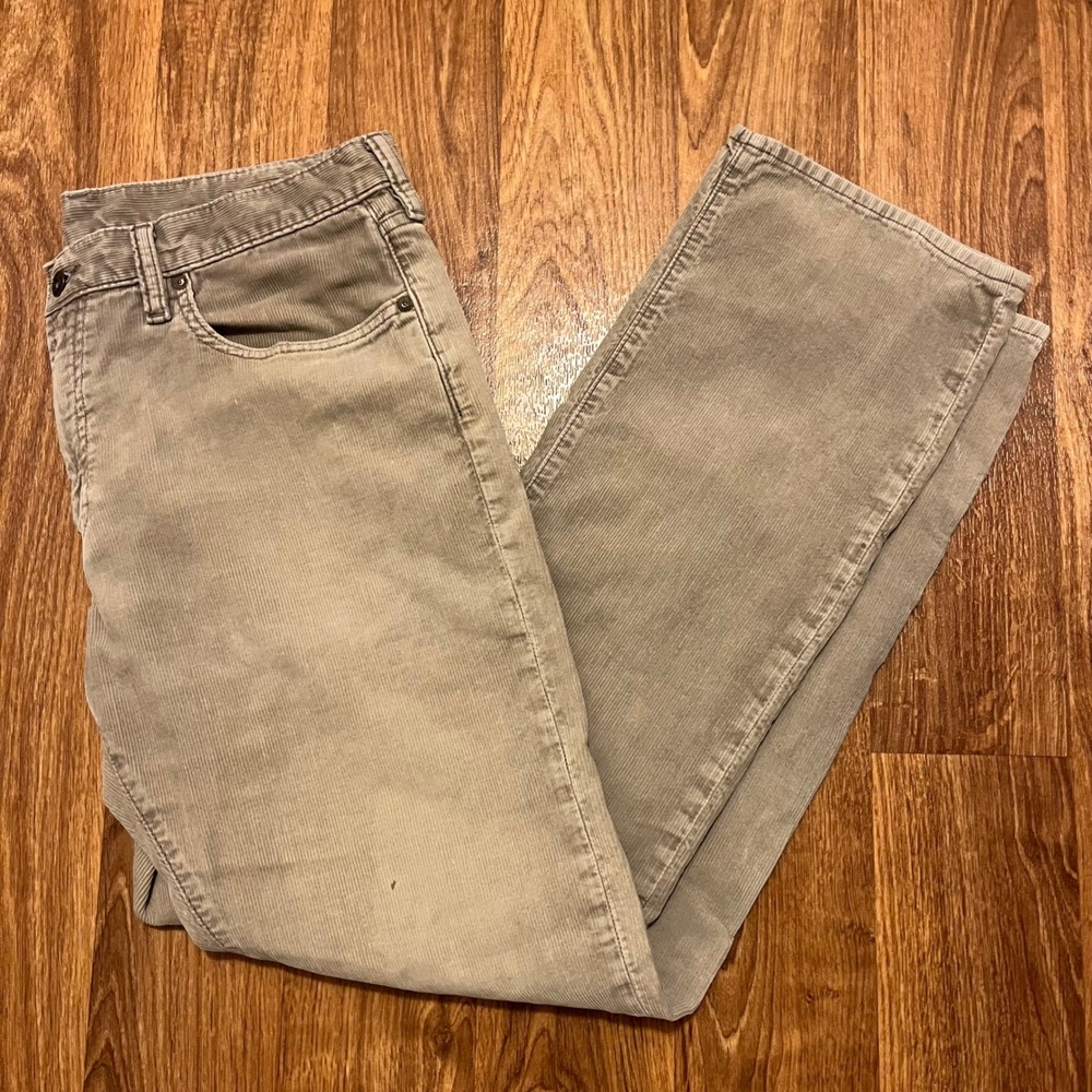 GAP 1969‎ Corduroy Pants Men 34x32 Tan Low Rise Straight Fit